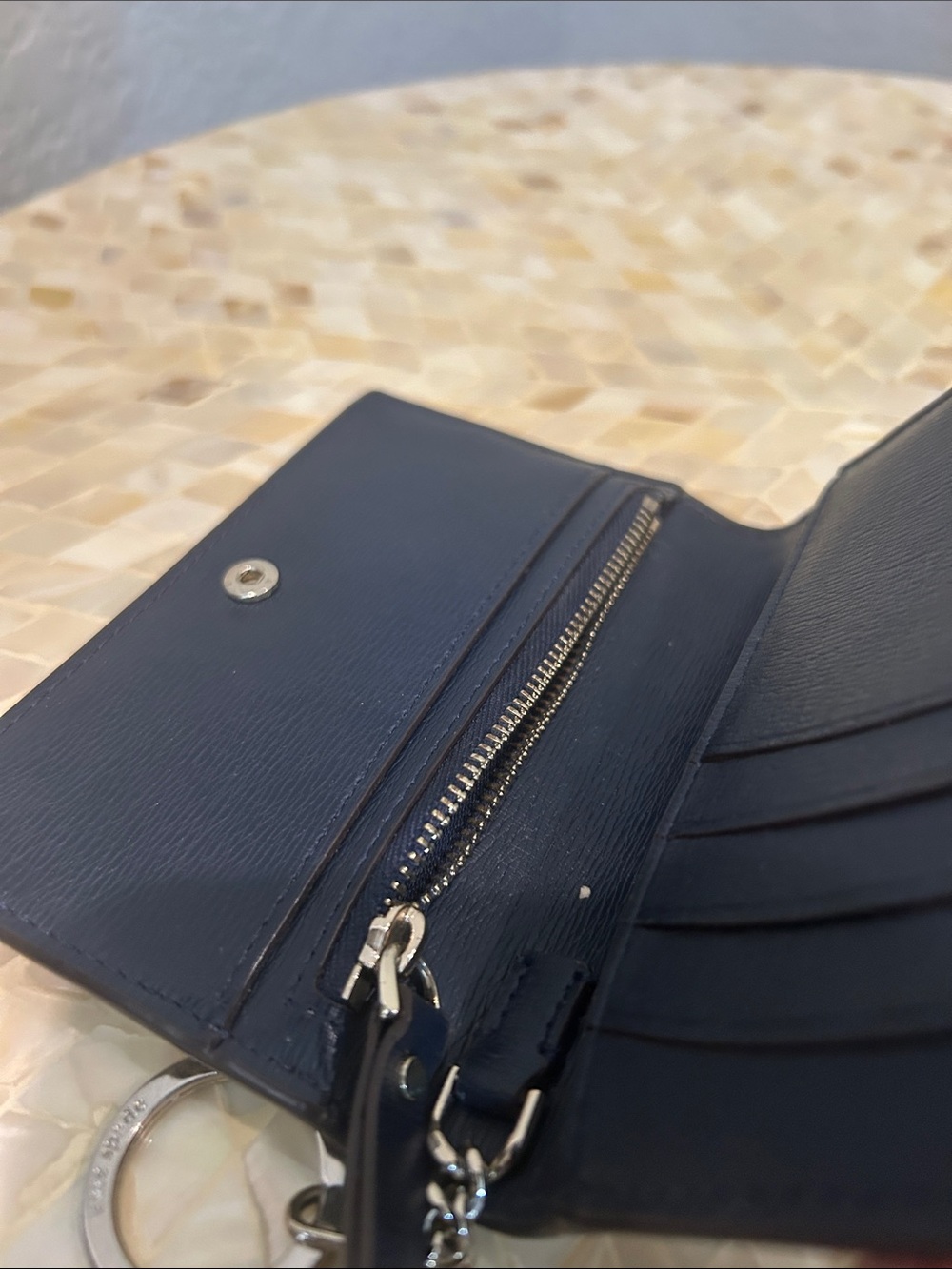 kate spade Gray Pebble Leather Bifold Wallet - Picture 5 of 11